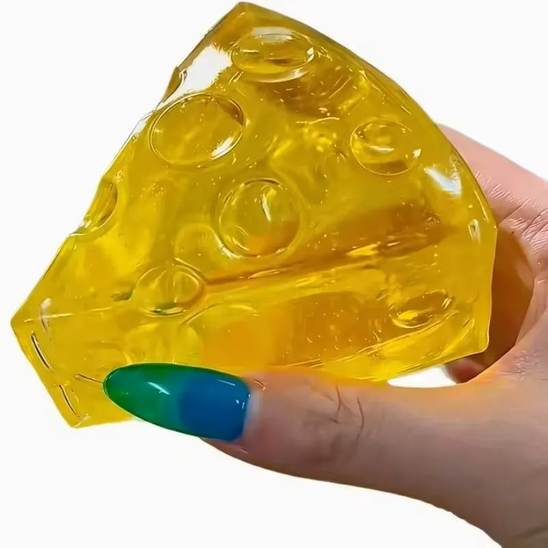 Soft Cheese Stress Toy | Squeeze Fidget for Anxiety Relief