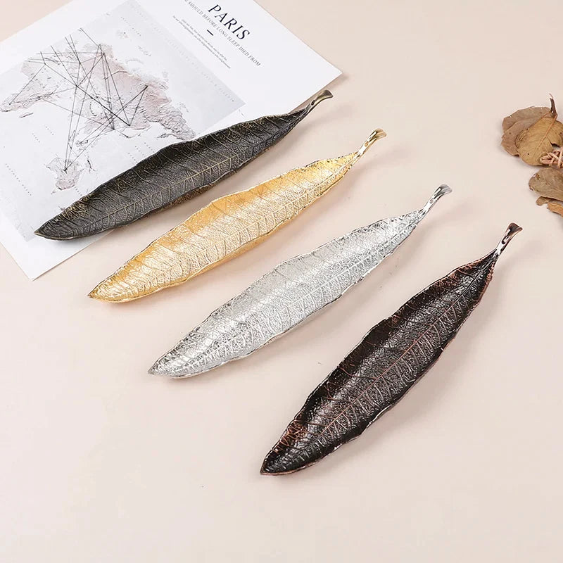 Metal Bodhi Leaf Incense Tray | Zen Incense Burner and Ash Catcher