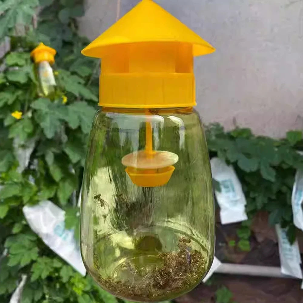 Fruit Fly Trap Killer | Yellow Plastic Drosophila Trap for Orchard and Garden Pest Control