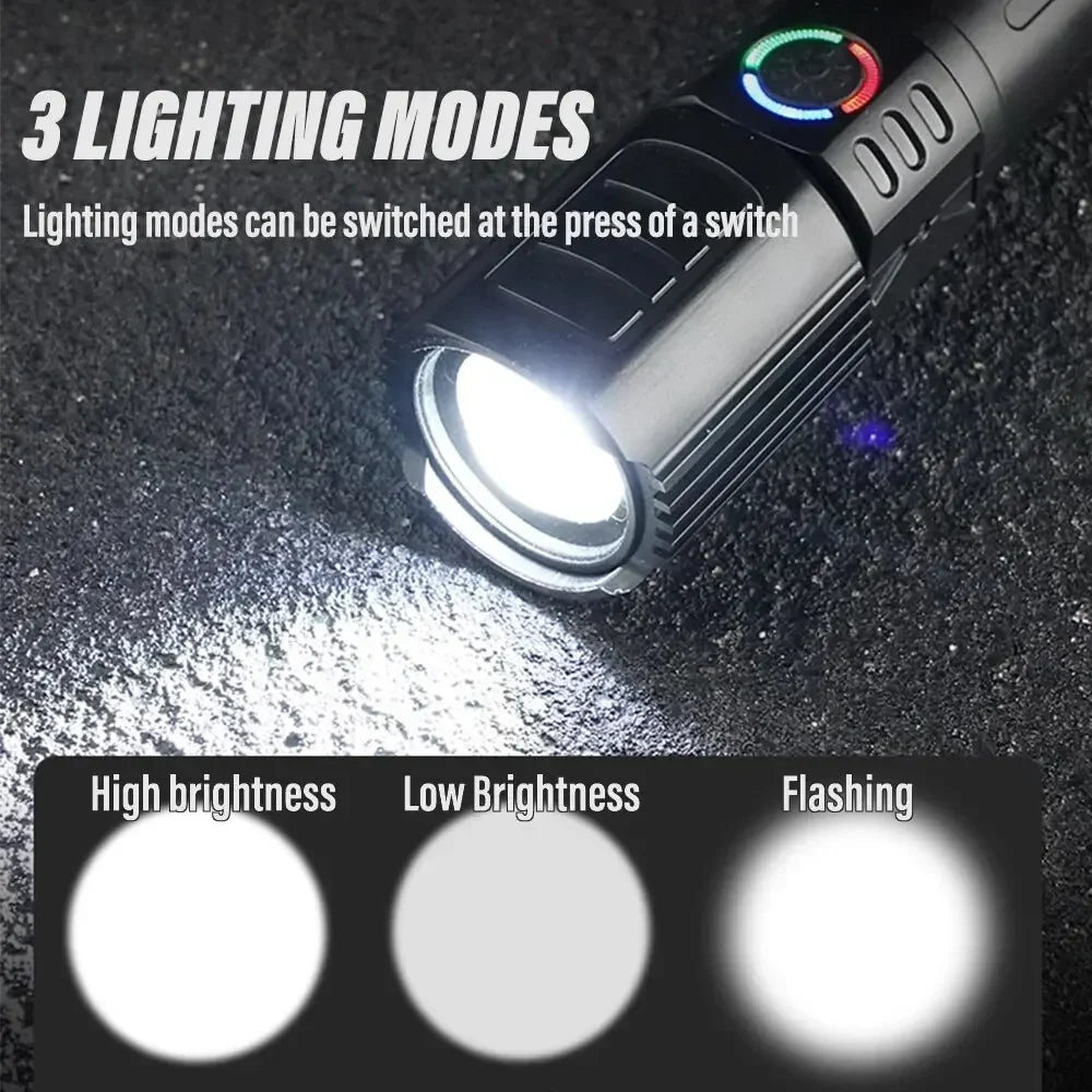 P50 LED Rechargeable Flashlight | 1600 Lumen Zoomable Torch