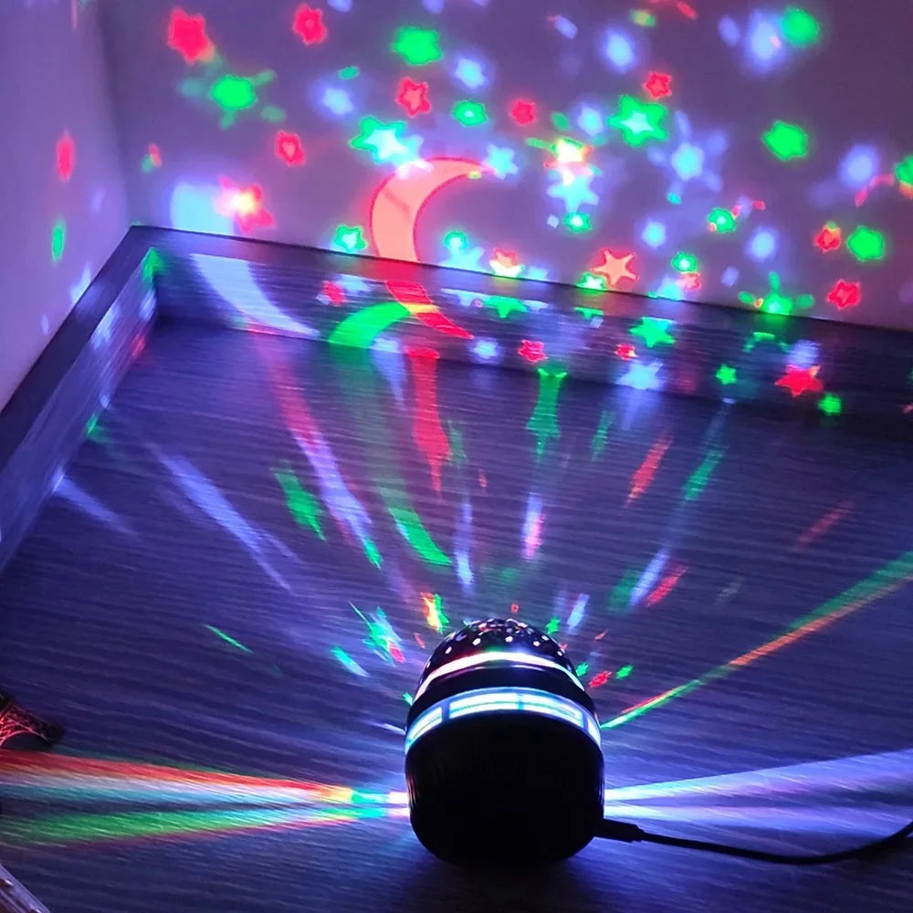 Starry Sky Projector Night Light | USB LED Moon and Stars Room Lamp