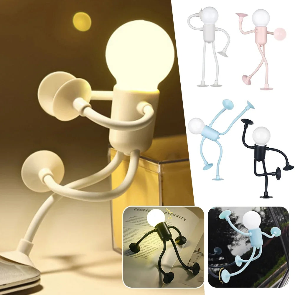 Poseable Sportsman Night Light | Funny Suction Cup Desk Lamp for Bedroom Bathroom