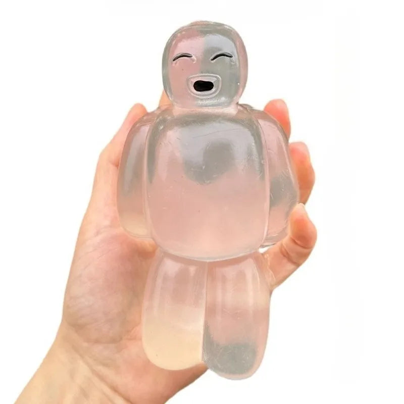Transparent Jelly Robot Squishy Toy | Super Soft Slow Rebound Water Sense Stress Reliever