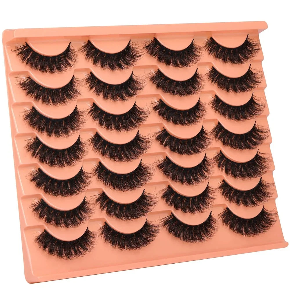 14 Pairs Russian Strip Lashes | DIY Fluffy Faux Mink Eyelash Set