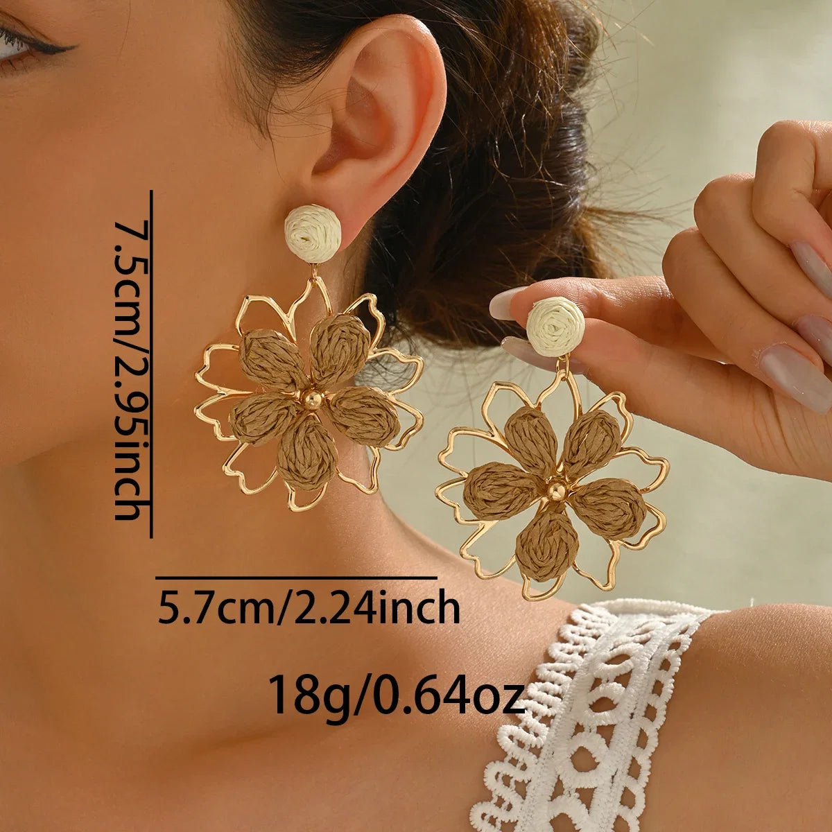 Bohemian Flower Drop Earrings | Handmade Summer Jewelry for Women