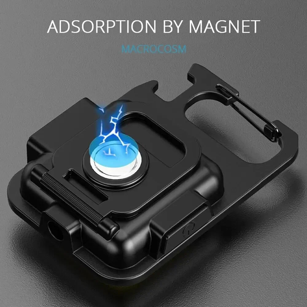 Super Bright MINI COB Keychain Flashlight | Rechargeable LED Camping Light with Magnet