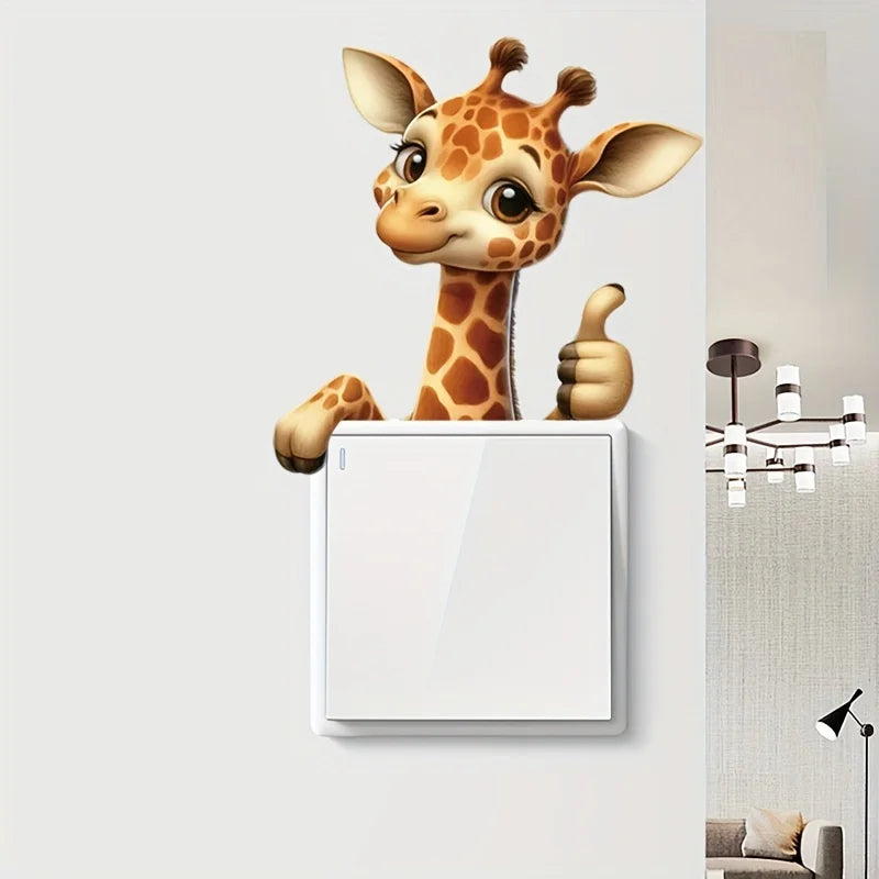 Cute Little Fox Switch Sticker | Home Decor Wall Decal for Bedroom Living Room Bathroom