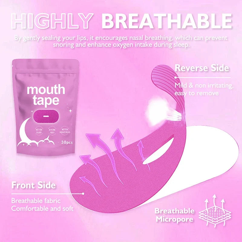 Anti Snoring Sleep Mouth Tape | Gentle Nasal Breathing Aid