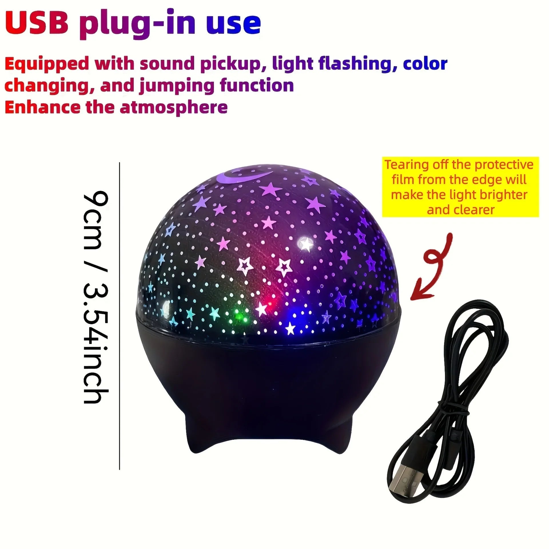 Star Projector Night Light for Kids | 360° Starry Sky Moon Atmosphere Lamp