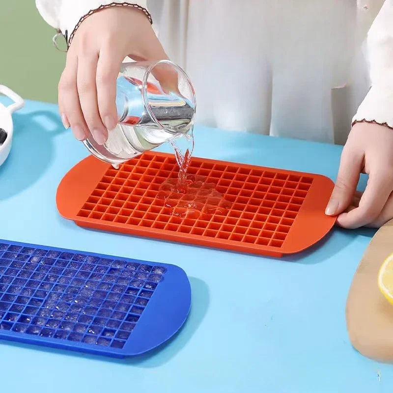 160 Square Silicone Ice Cube Tray | BPA-Free Flexible Mold for Drinks and Desserts