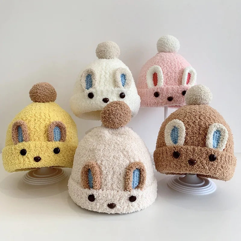 Little Bear Baby Knit Hat | Windproof Winter Cap with Ear Protection for Boys and Girls