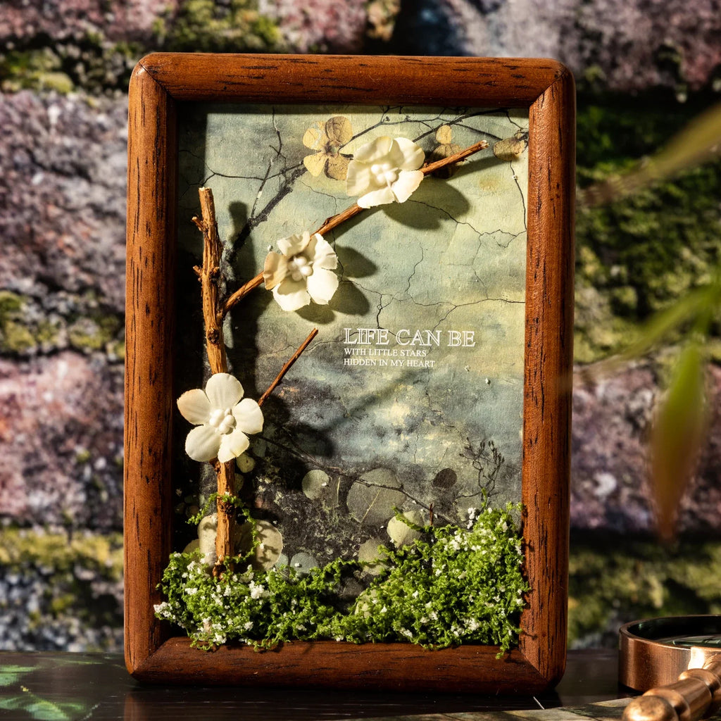 16 Sheets Nature Green Moss Theme Specialty Paper | Scrapbooking and Card Making Paper Pack