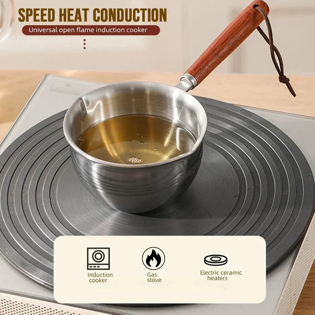 Stainless Steel Hot Oil Pan | Mini Saucepan for Butter, Milk, and Gravies