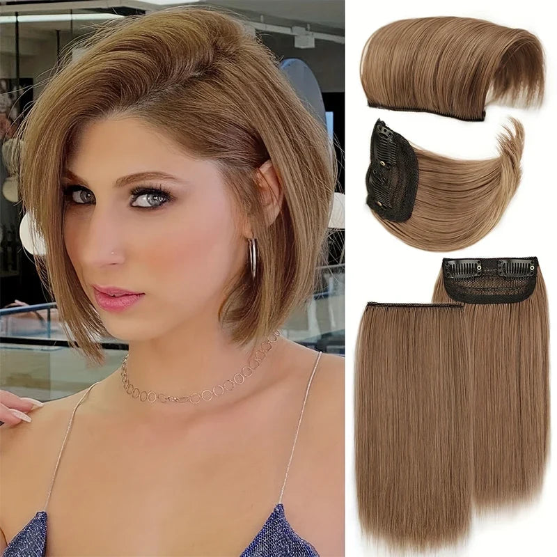 2pcs Clip In Hairpiece | Seamless Synthetic Hair Pad for Women