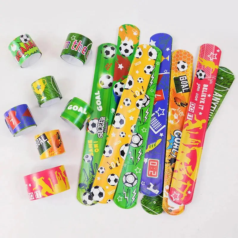 Soccer Slap Bracelets Wristband | 12/24pcs Kids Birthday Party Favors