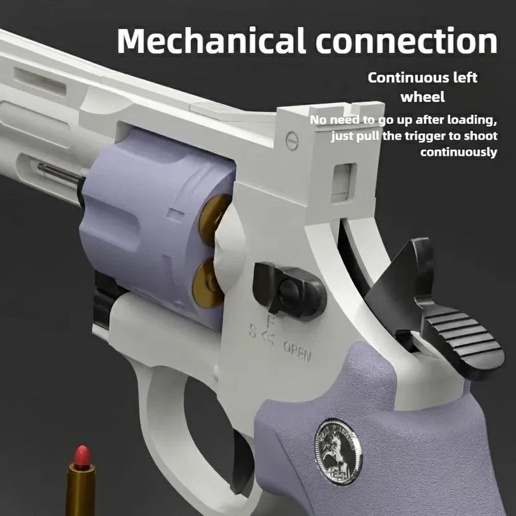 Soft Bullet Toy Gun ZP5 | Revolver Mechanical Continuous Shooting Launcher for Kids