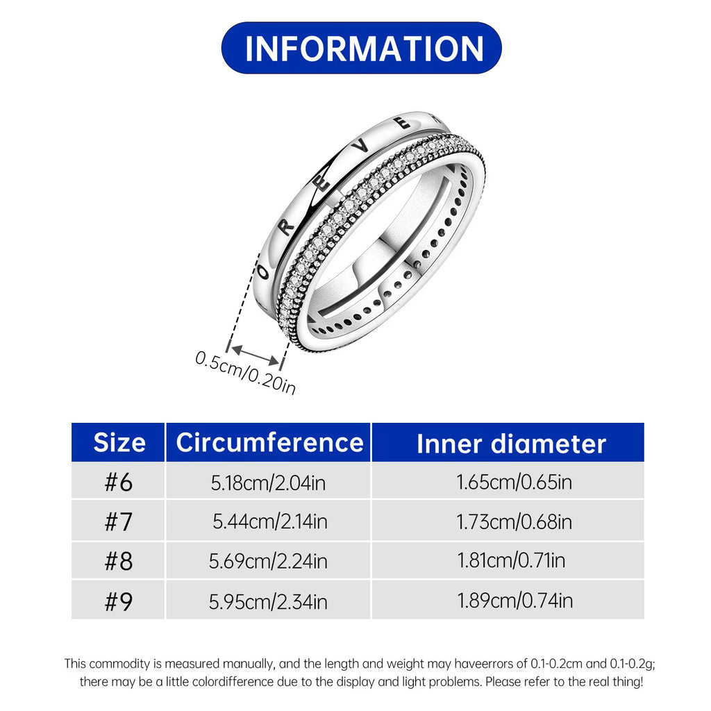 S925 Sterling Silver Forever Ring | Eternal Closed Ring for Women