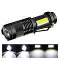 4 Modes Portable LED Flashlight | Zoomable Torch for Outdoor and Emergency Use
