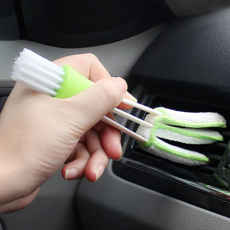 2-in-1 Car Air Vent Cleaning Brush | Multi-Purpose Interior Dust Tool