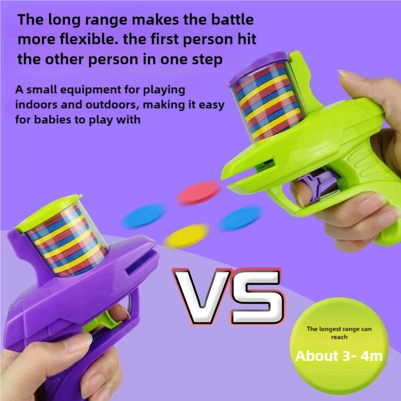 Foam Disc Launcher Set | Flying Disc Hand Shooter for Outdoor Games