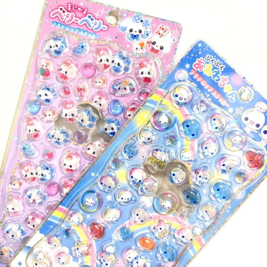 Cartoon Japanese 3D Crystal Relief Stickers | DIY Decoration for Phone, Water Cup, and Gifts
