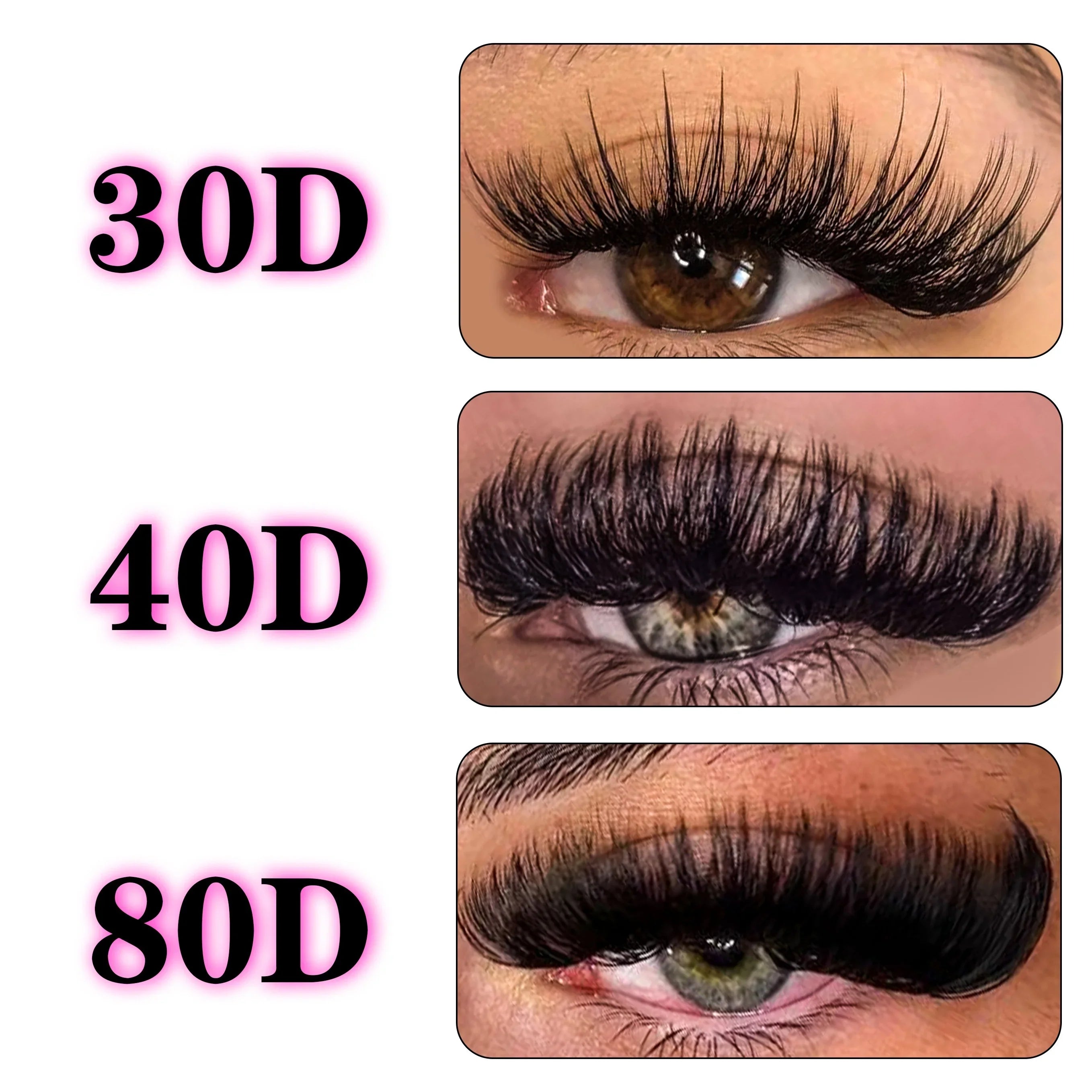 D-Curl Cluster Lashes Kit 200Pcs | DIY Natural Lash Extensions