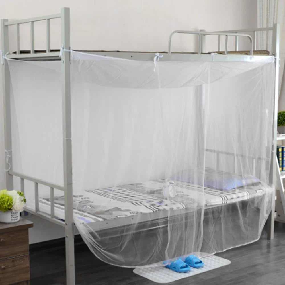 Mosquito Net for Bed Full Queen Size | 4 Corner Post Canopy Netting White