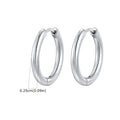 1Pair Round Hoop Earrings for Women Men | Gold Plated Stainless Steel Hypoallergenic Piercing Jewelry