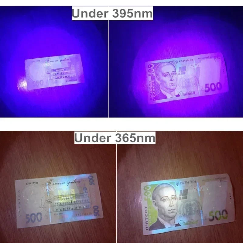 Mini UV Flashlight 365nm 380nm 395nm | Black Light Ultraviolet Lamp Torch