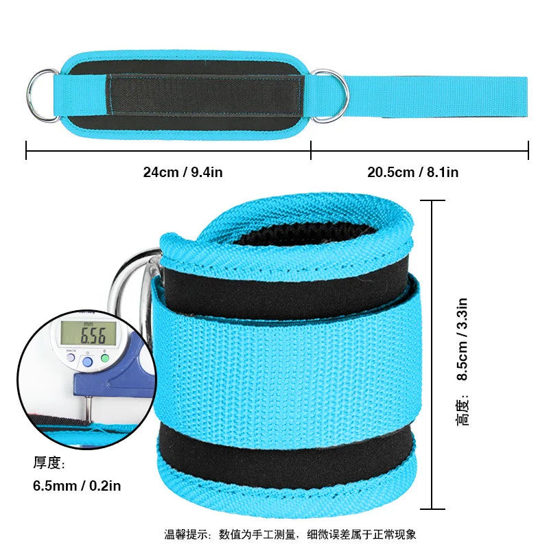 Ankle Strap for Cable Machine | Adjustable D Ring Leg Workout Cuff