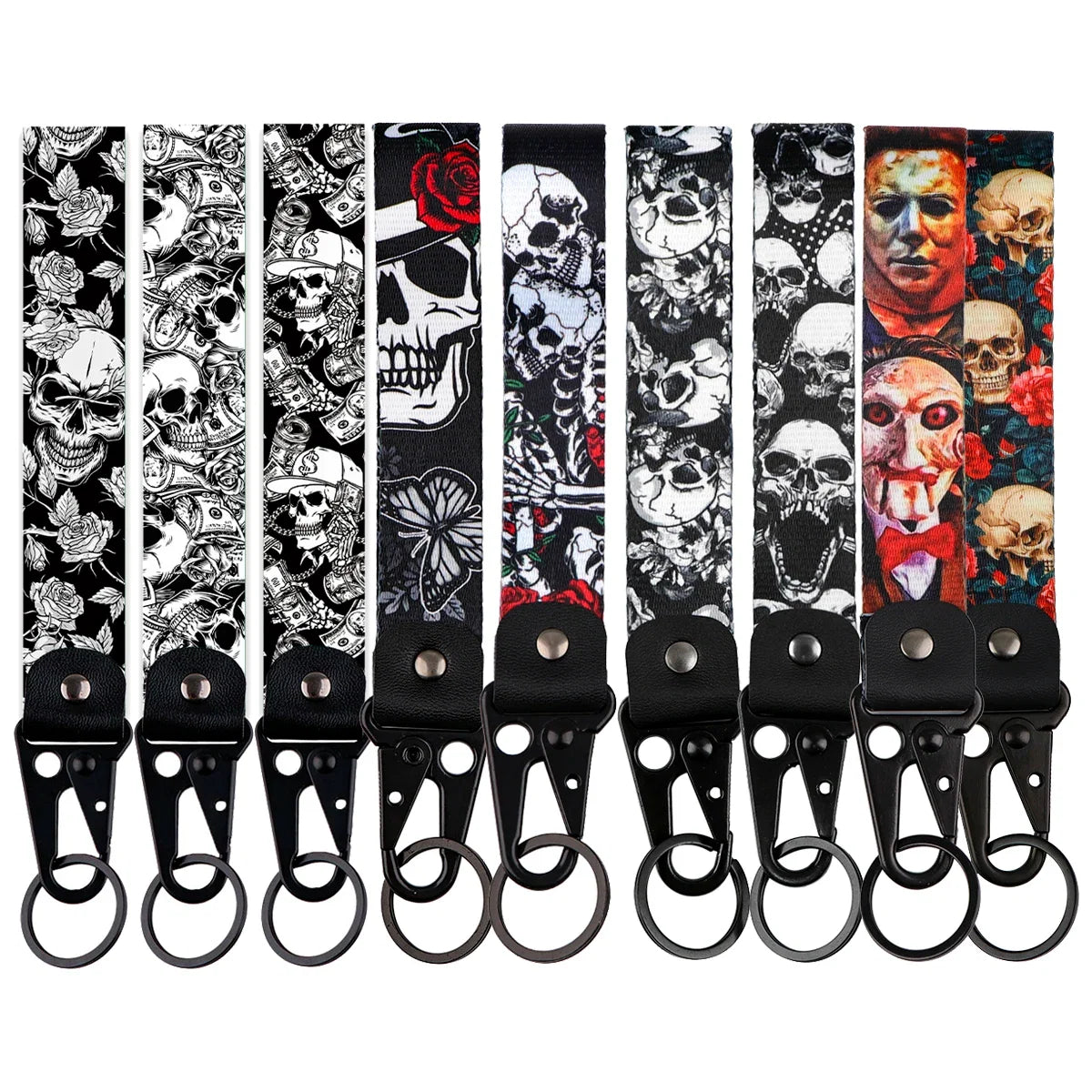 Skeleton Car Keychain | Scary Key Ring Jewelry for Men Women Motorcycle Lanyard Halloween Gift