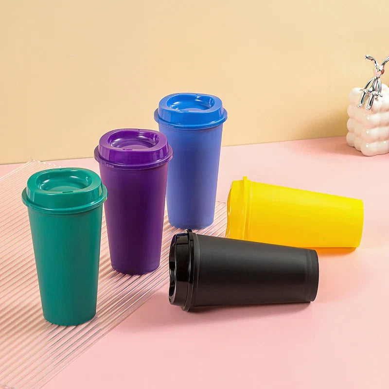 Durable Shatterproof Coffee Mug with Spill-Proof PP Lid | Travel Bottle