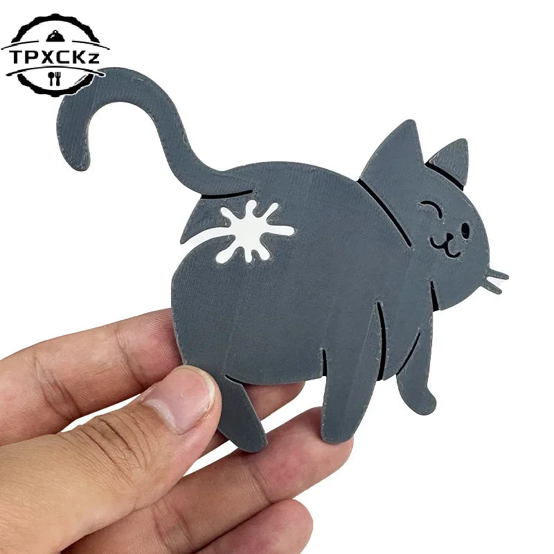 2pcs 3D Cat Butt Bread Bag Clip | Novelty Kitchen Gadget for Sealing Snack Bags