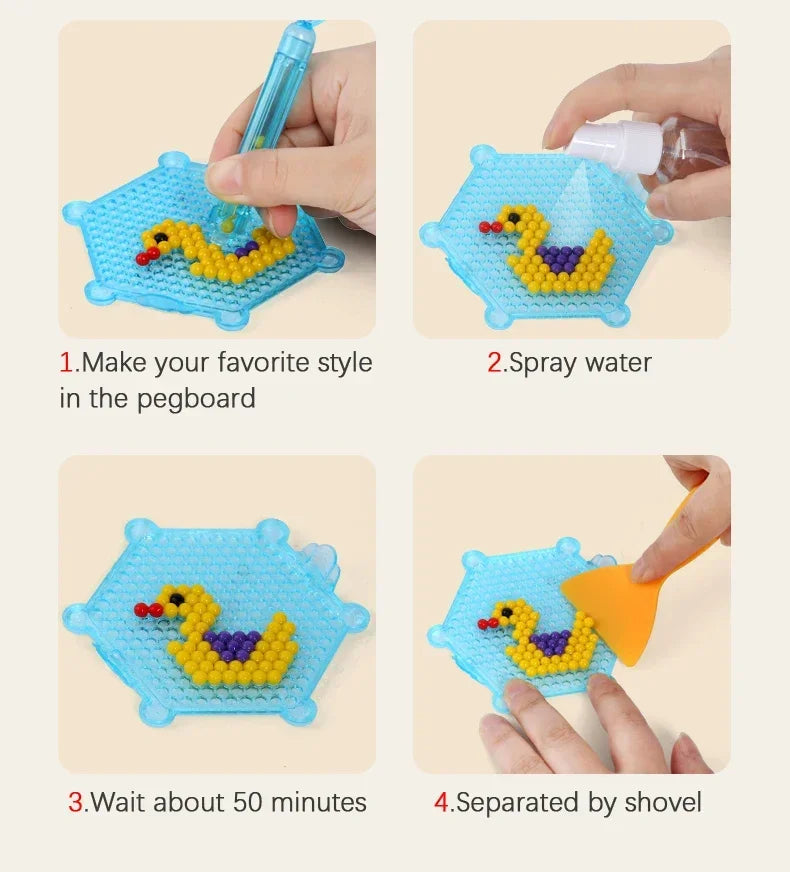 Water Beads Spray Magic Beads Set | 600 Piece Educational Puzzle Toy for Kids