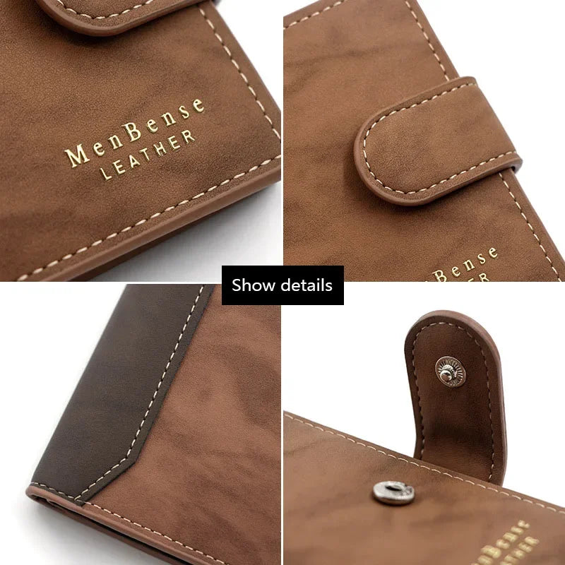 Compact RFID Wallet for Men | Slim PU Leather Card Holder