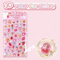 6-Style Japanese 3D Cute Stickers | Crystal Embossed Design for DIY Crafts