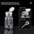 Glass Nail Polish Bottle with Pump | Refillable Dispenser for Remover and Cleaner