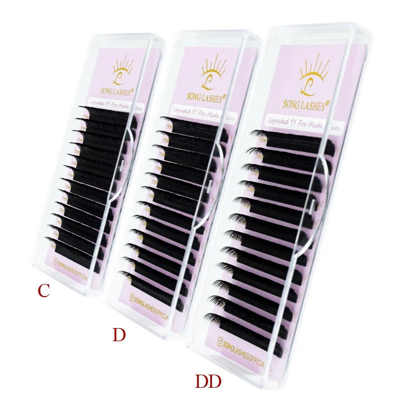 Professional Y Shape Eyelash Extensions | Premade Fans for Salon Use