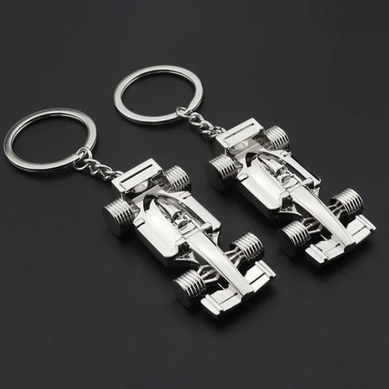 Mini Formula 1 Racing Car Keychain | Zinc Alloy Key Ring for Men
