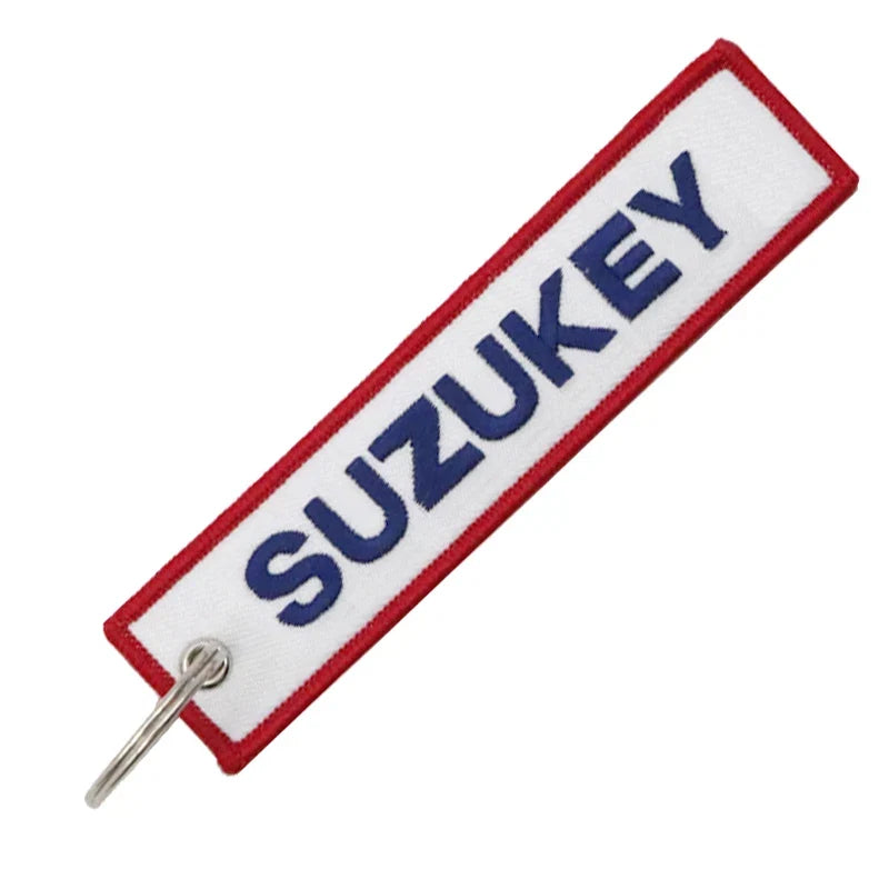 JDM SUZUKEY Logo Key Chain | Double Sided Embroidery Motorcycle Keyring