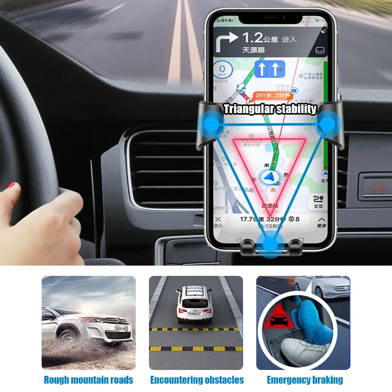 Gravity Car Phone Holder for Citroen | Auto-Clamp Air Vent Mount