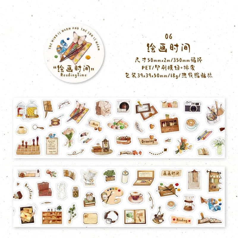 Cute Cartoon Snack Ice Cream Masking Tape | 5x200cm for DIY Scrapbooking