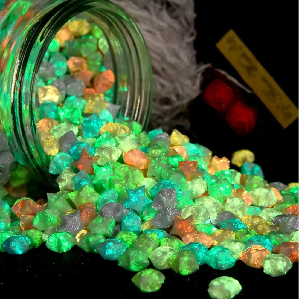 210 Sheets Luminous Origami Stars Paper | 10 Colors Glow in the Dark Lucky Star Strips for DIY Craft