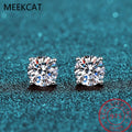 2.0ct Moissanite Stud Earrings for Women | 925 Sterling Silver Lab Grown Diamond Earrings