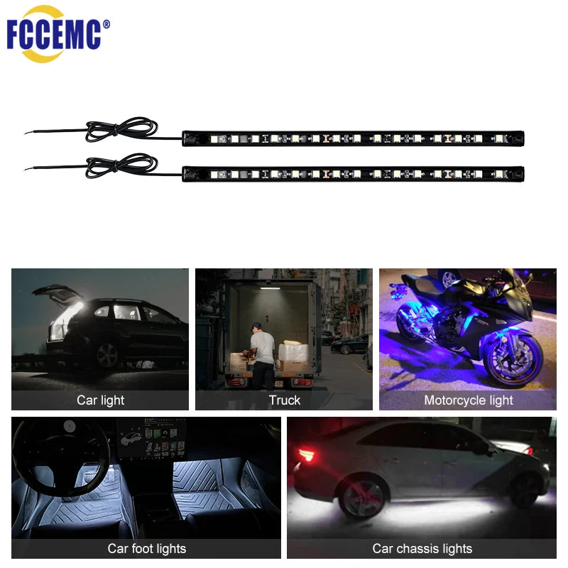 Car Ambient Lighting Strip Set | 12V Waterproof LED Car Interior Decorative Atmosphere Neon Lights