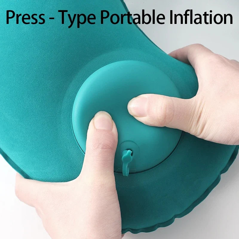 U-Shape Inflatable Travel Pillow | Portable Neck Support for Flight and Commute