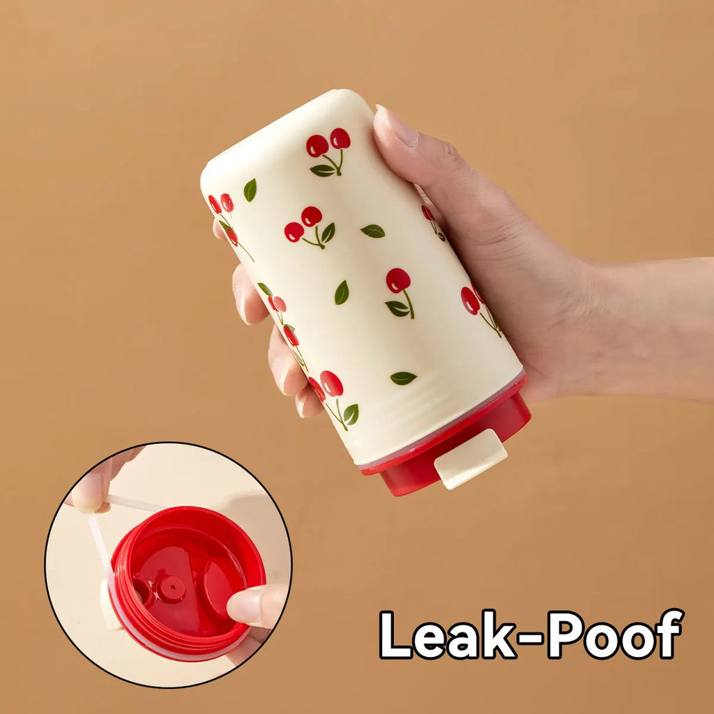 WORTHBUY Travel Coffee Mug | Portable Leak Proof Plastic Cup with Nylon Rope