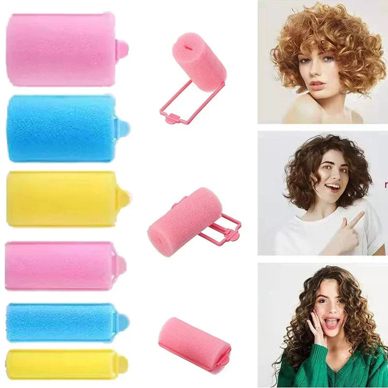 Soft Sponge Foam Hair Rollers | DIY Curling Kit for Natural Bouncy Curls