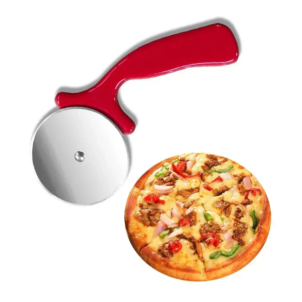 Stainless Steel Pizza Cutter Wheel | Kitchen Pastry Roller Scissor
