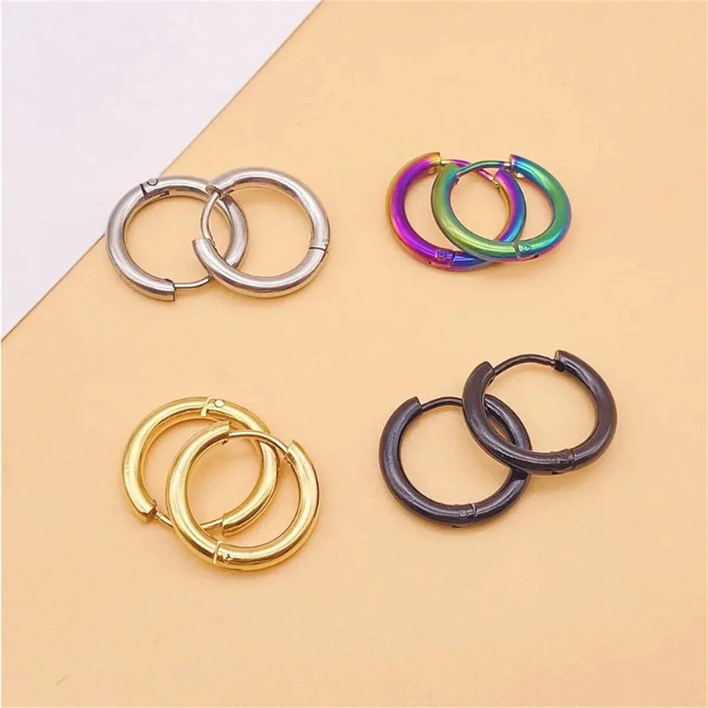 316L Stainless Steel Small Hoop Earrings | 2/8Pcs Cartilage Tragus Conch Jewelry